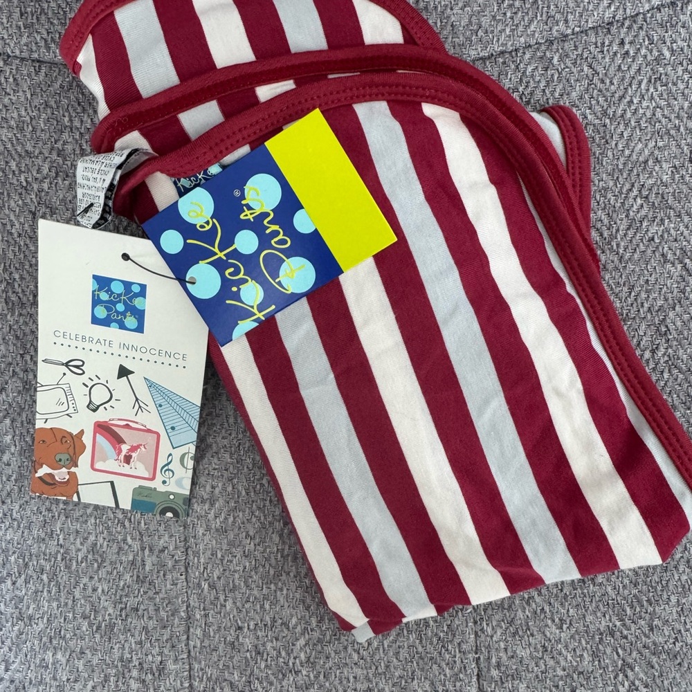 Kickee Pants Red and White Striped Kids Blanket